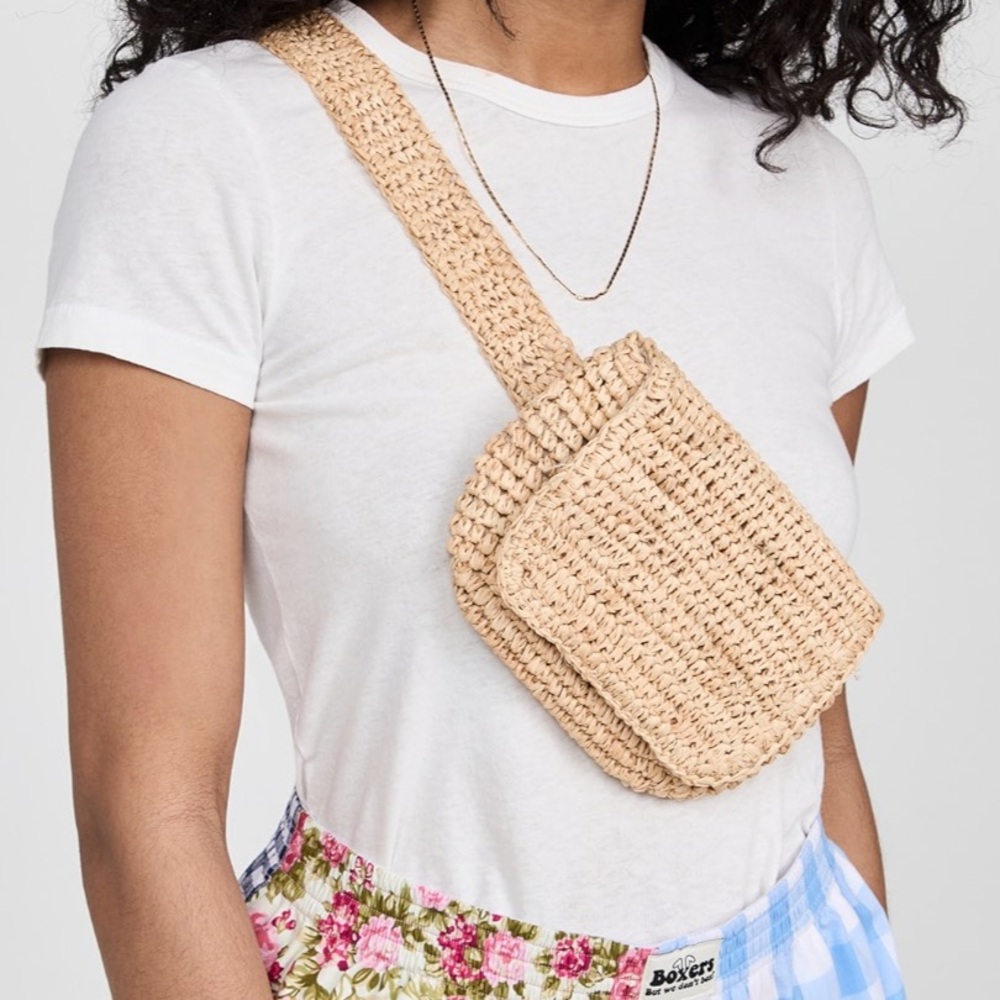 Hat Attack Straw Belt Bag